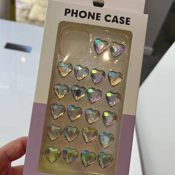 Compatible w/ iPhone 11 SHINY CLEAR / RAINBOW HEART METALLIC PHONE CASE! π€ π€ - Picture 10 of 15